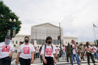 The demonstrators wore readings,